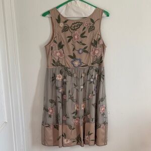 Sundance Blush and Sage Embroidered Dress